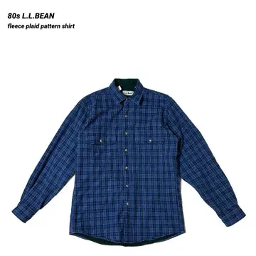80s L.L.BEAN 엘엘빈 플리스 체크 셔츠 USA제