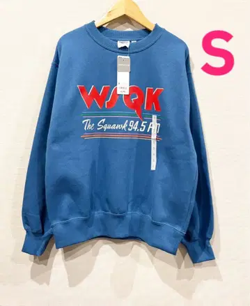 GU 기묘한 이야기 맨투맨 WSQK 트레이닝복 S 사이즈 블루 지유