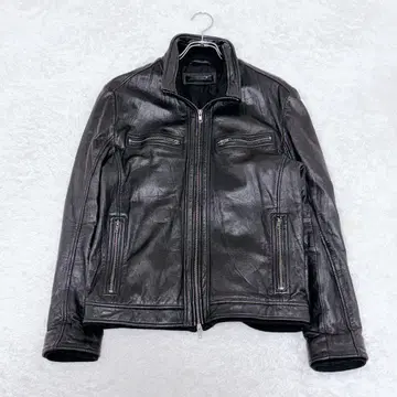 류구 가죽 천연 가죽 자켓 남성용 블랙 충전솜