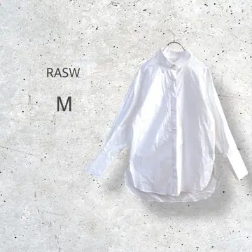 [ RASW ] 긴팔 셔츠 롱 커프스 히요쿠 버튼 라운드 헴 노옴코어