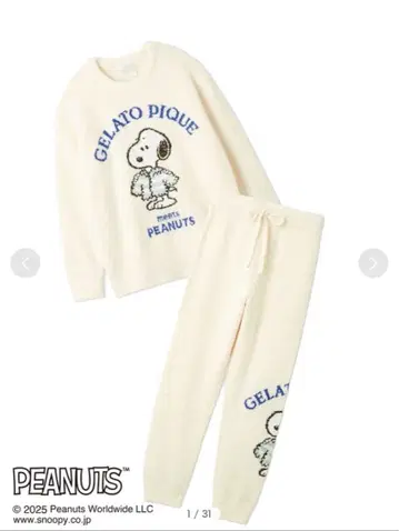 PEANUTS GELATO PIQUE 스누피 룸웨어 사이즈 F