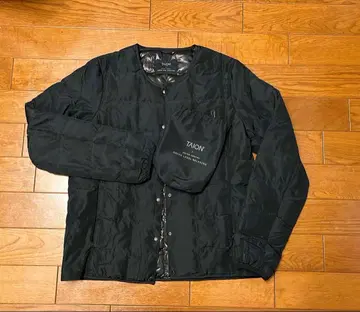 TAION UNITED ARROWS 노카라 다운 자켓 레어 블랙