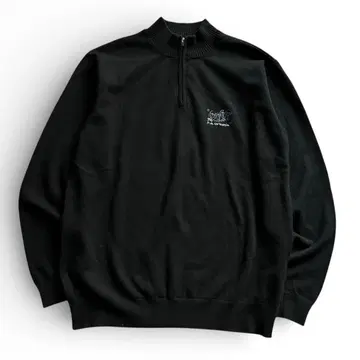 새상품급 까스텔바작 캐시미어 100% 하프 지퍼 스웨터 XL