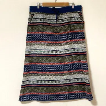 레어 사이즈 빅 사이즈 롱 스커트 멀티 컬러 올 패턴