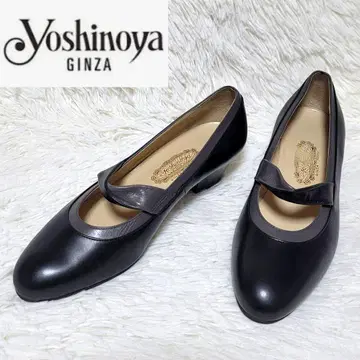 컨디션 최상 긴자 요시노야 스트랩 펌프스 멜리 제인 가죽 23.5