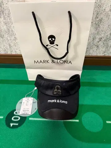 mark & lona 바이저 블랙 스컬 로고 포함