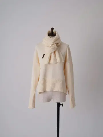 메종 에쉘 스탠다드 니트 머플러 [ 오가닉 코튼 ]