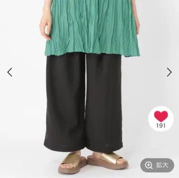 [ 미사용 ] studio CLIP 스튜디오 클립 와이드 팬츠 블랙