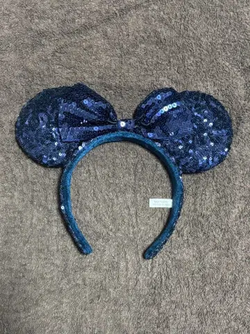 디즈니 스팽글 머리띠 네이비 미니 랜드 시 무료배송