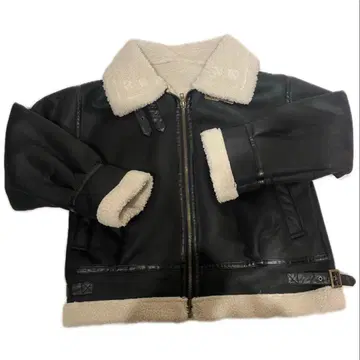 블랙 레더 재킷 보아 라이닝 포함