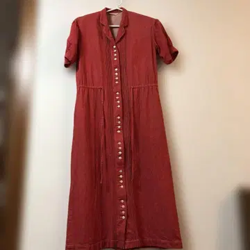 핑크하우스 데님 원피스