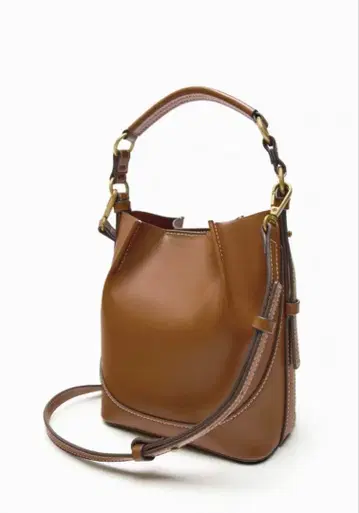 ZARA 브라운 버킷형 숄더백