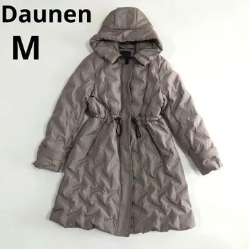 새상품급 Daunen 다운 코트 롱 기장 후드 부착 그레이지 M 사이즈
