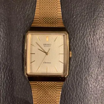 SEIKO 쿼츠 골드 메쉬 시계
