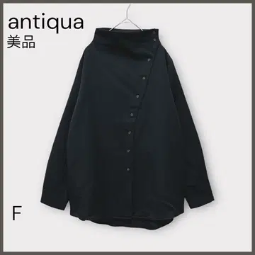 [안티카] 보틀넥 디자인 셔츠 / 새상품급 / 성숙 캐주얼 / 비대칭