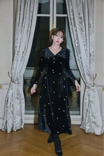 Belmont Floral Velour Dress