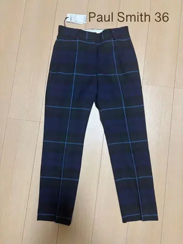 Paul Smith 체크 무늬 테이퍼드 36