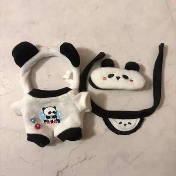 봉제 인형 10cm 팬더 파자마 아기 옷 갈아입기 머리띠 봉제 인형 옷