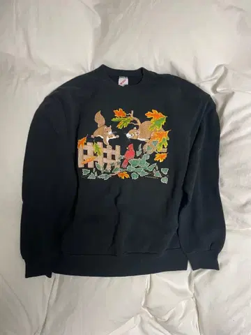 JERZEES 다크 그린 맨투맨 L