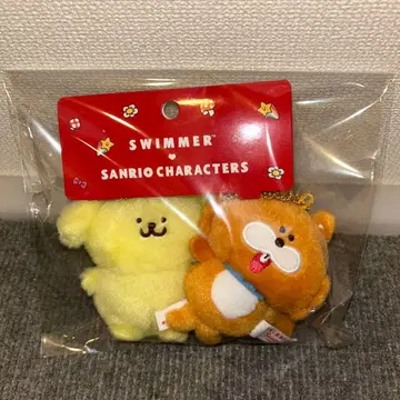 [ 새상품 ] 산리오 SWIMMER 폼폼푸딩 마스코트 홀더 세트