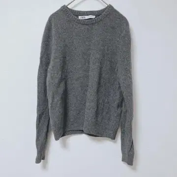 자라 ZARA 니트 스웨터 긴팔 상의 심플한 디자인 그레이 M