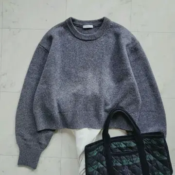 새상품급 저널 스탠다드 니트 크롭 기장 모 100% 그레이 루즈핏