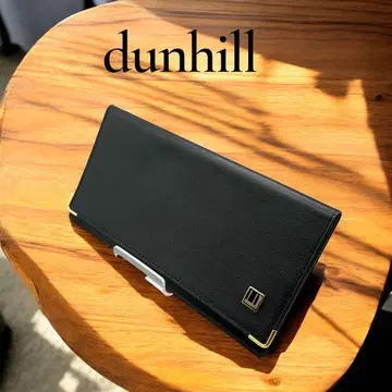 던힐 dunhill 장지갑 블랙 천연 가죽 남성용 비즈니스