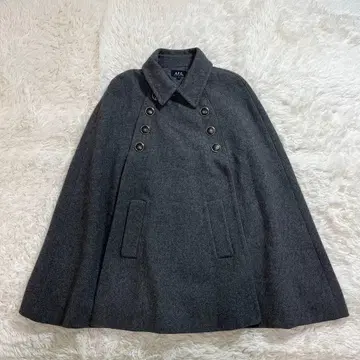 A.P.C. 케이프 코트 울 판초 다크 그레이