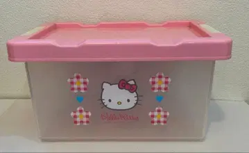 헬로키티 키티 덮개 포함 수납BOX 컨테이너 used