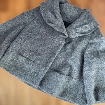 UNTITLED 그레이 케이프 코트