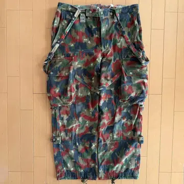 스위스군 알펜 카모 카모플라쥬 서스펜더 카고 팬츠 riri