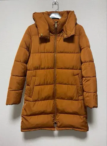 [ 미사용품 ] GU 지유 후드 부착 롱 다운 자켓/코트