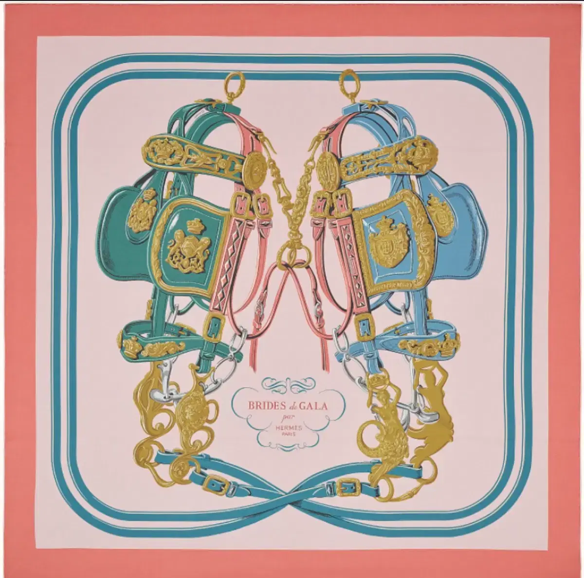 Hermes Carre 90 (with actual photos) double-sided scarf