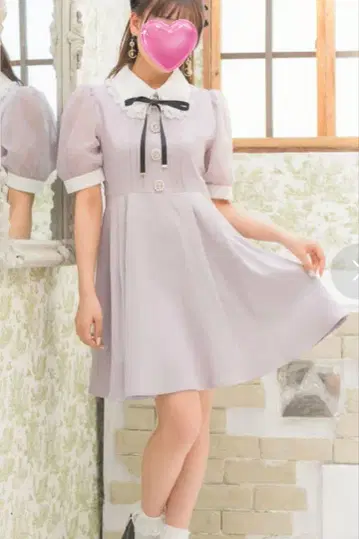 ROJITA 비쥬 버튼 바이컬러 원피스