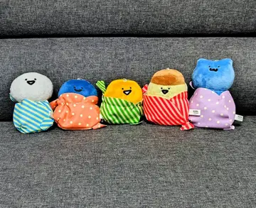 오문구토잇쇼 볼 체인 달린 캔디에 싸인 봉제 인형 5종 세트