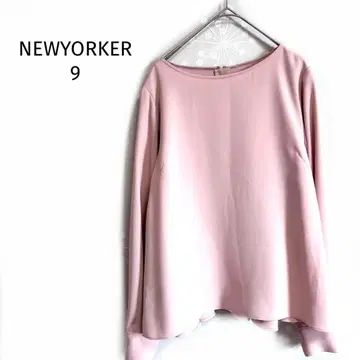 뉴요커 블라우스 백지퍼 페플럼 플레어 심플 고급 긴팔