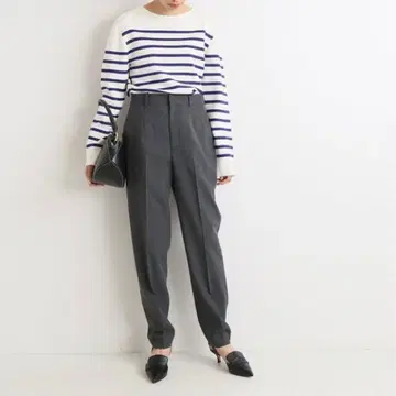 [ 택 포함 새상품 ] maison IENA 울 테이퍼드 팬츠 슬랙스 L