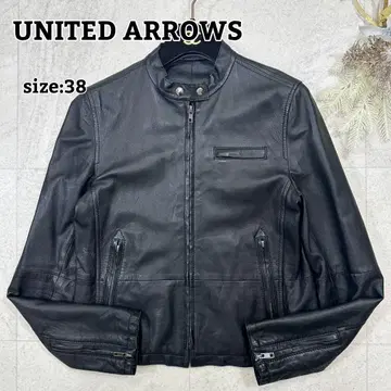 [ UNITED ARROWS ] 양가죽 싱글 라이더 자켓 38 블랙