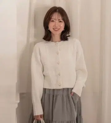 래더 케이블 가디건 [리사이클 폴리에스테르] 메종 에쉘 미사용 새상품