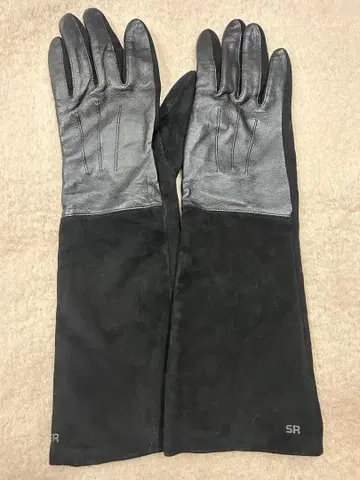 새상품급 여성용 가죽 롱 그로브 블랙 검은 가죽 장갑