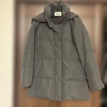 OZOC 후드 부착 그레이 다운 자켓