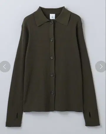 6(ROKU) 리브 셔츠 가디건 / 가디건