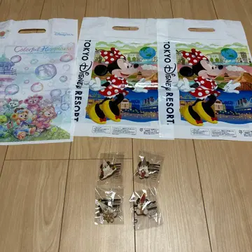 디즈니 크리스마스 릴린린 핀 배지 4개 세트 새상품 샵 봉투 포함