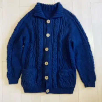 네이비 케이블 니트 가디건