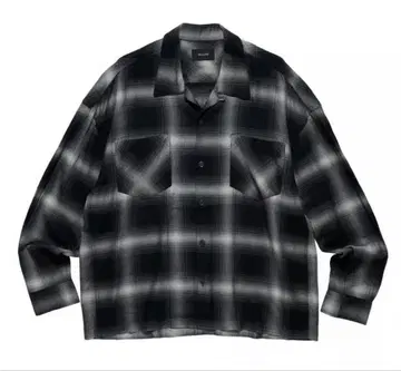 DELUXE : PONTIAC 옴브레 체크 오픈 카라 셔츠