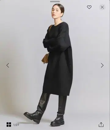 2024AW 크루넥 미들 니트 원피스