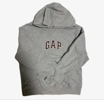 GAP 그레이 로고 후드티