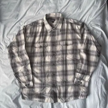 파타고니아 섀도우 체크 XL 그레이 블루 그레이 긴팔 셔츠 분위기 계열