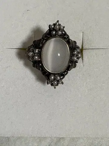 록잔 ROKUZAN 문스톤 & 펄 silver 925 반지 13호