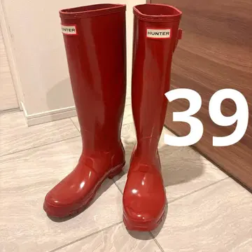 헌터 장화 39 빨간색